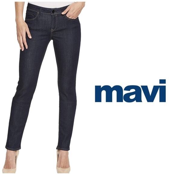 Mavi Jeans Low Rise Straight Leg Denim Jeans Medium Wash Womens Size 27 Casual - Picture 1 of 11